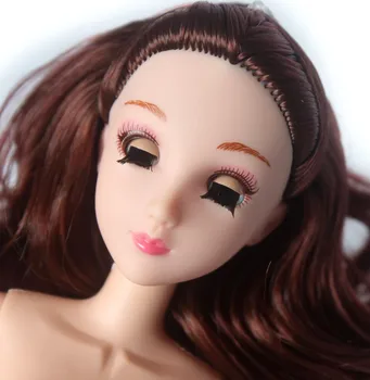 

Blink 4D eyes Doll / Real Eyeslash Nude Naked doll / 12 Joint Moveable / Brown Hair Head & Body For 1/6 Fahion Doll Toys Xmas