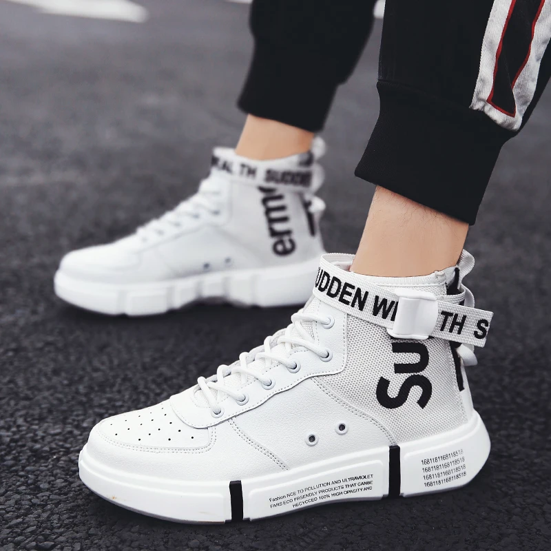 

Casual Shoes Men Autumn Footwear Men's Sneakers boots Lace Up Flats Breathable Fashion Men Hip Hop Shoes chaussure homme k3