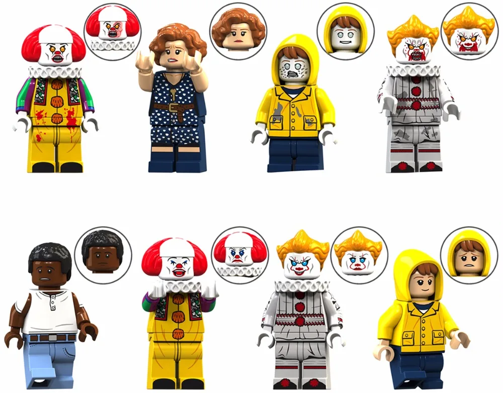 

Movie It Figure Single Sale Pennywise Stephen King's It Beverly Marsh George Mike Hanlon Clown Model Building Blocks Bricks Toys