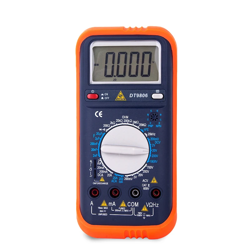 

DC/AC Voltmeter Digital Ammeter Multimeter ESR Tester Current Voltage Indicator Meter Transistor Measurement 20KHz 200mV-1000V