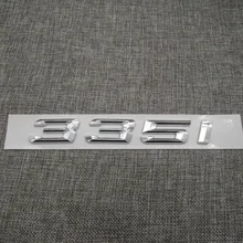 Хром блестящий серебряный ABS количество букв слова багажник автомобиля эмблемы письмо наклейка Стикеры для BMW 3 серии 335i