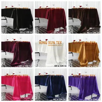 

60" x 120" White Satin Table Cloth Rectangle Tablecloth Cover For Wedding Event Hotel Decoration