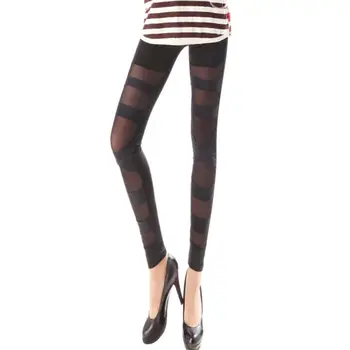 

Women Sexy Funky Ripped Bandage Elastic Stretch Mock Leggings Pants