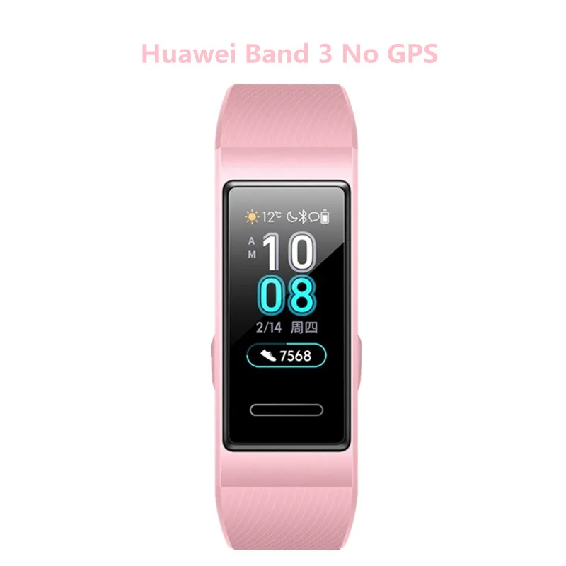 huawei Band 3 Pro gps Amoled 0,95 'Полноцветный Сенсорный Водонепроницаемый металлический браслет с датчиком пульса для плавания и сна - Цвет: band 3 pink