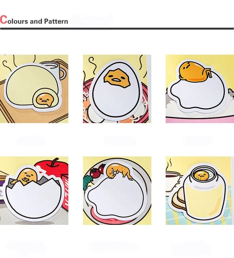 Симпатичные Sanrio Gudetama Lazy яйцо Стикеры для планирования наклейки указатель страниц почтовое отделение школьные принадлежности