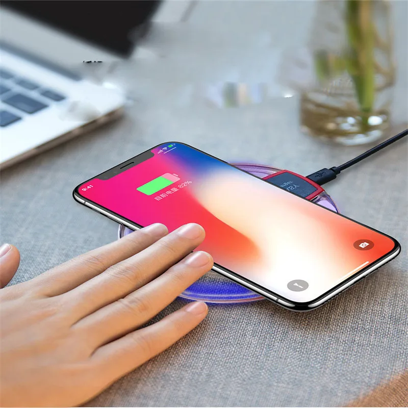 

Kafan Wireless Charger For iPhone X/8/8Plus Qi Fast Wireless Charging Pad Wireless Charger For Samsung Galaxy S9/S8/S7/S6/Note 5