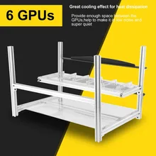 New High Quality Excellent 6 GPU Open Air Stackable Mining Rig Case Frame Stable Support Up To 6 GPU A Style Miner Rack Bracket