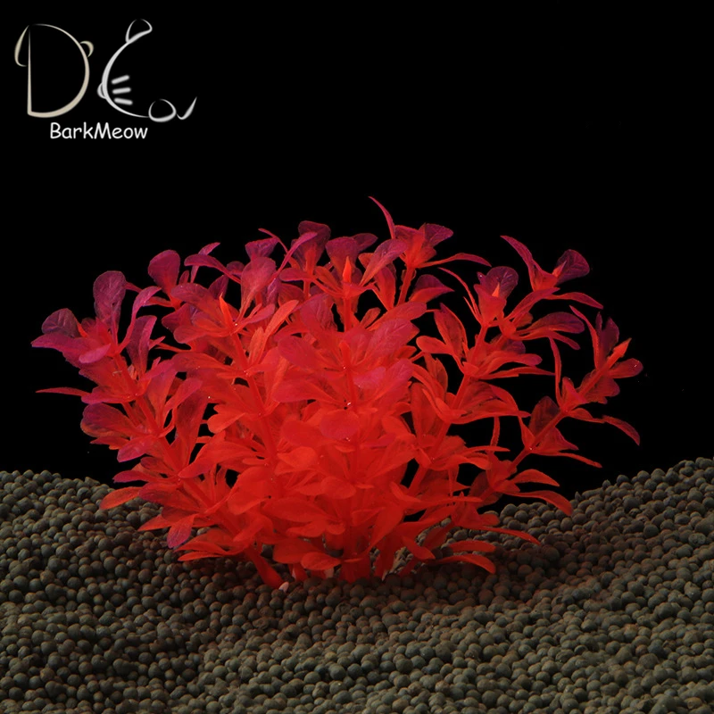 

BarkMeow 10cm Simulation Aquatic Plants Fish Tank Landscape Aquariums Decorate TPC Ceramic Base Underwater Accessories BMCO04
