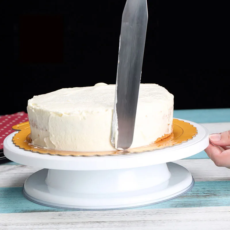 

Urijk Plastic Cake Rotary Table DIY Baking Tool Cake Stand Cake Turntable Rotating Cake Decorating Baking Tool 7*28Cm 10 Inch