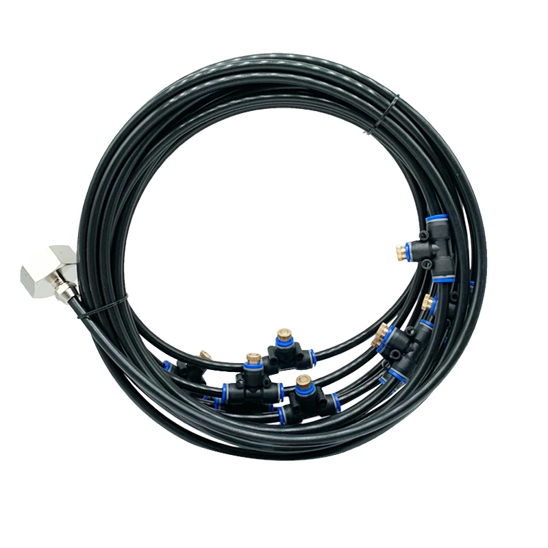 

E456 Outdoor Garden 8M Mist Coolant System Water Sprinkler Garden Patio Greenhouse Plants Cooling Spray Hose Watering Kits 1/2"