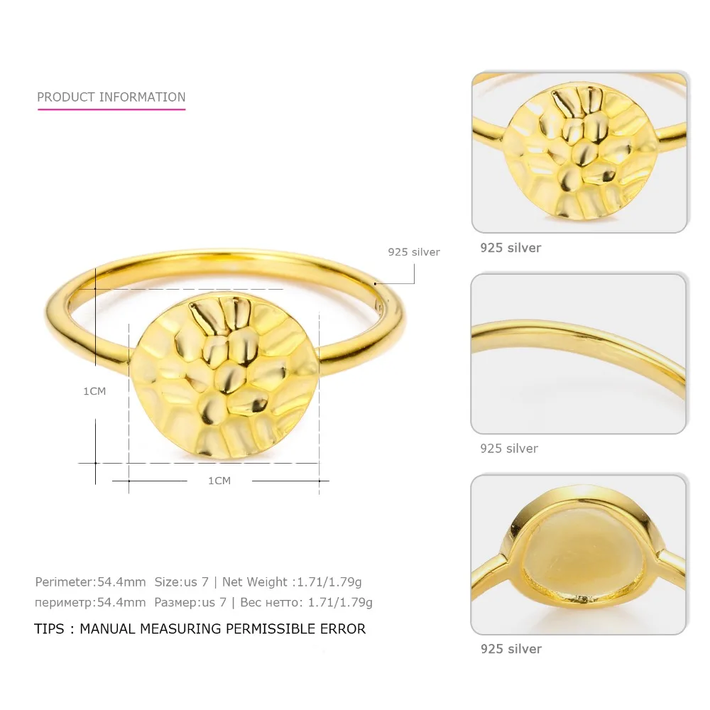 E-Manco простые круглые кольца 925 серебро простое круглое кольцо модные украшения для женщин Милые простые круглые кольца для вечерние