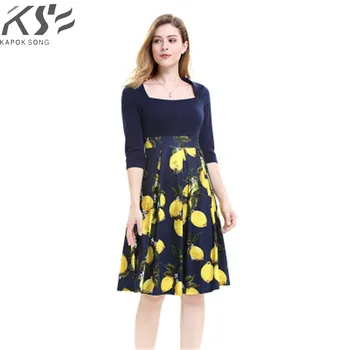 

2018 Europe and the United States big-name explosive printing armband collar swagger dress