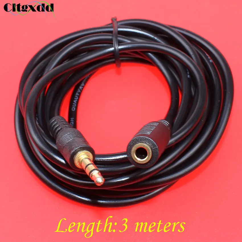 cltgxdd 3.5mm Jack Audio Stereo Earphone headphone Extended Cable Cord Male to Female Audio Cable GDeals length:1.5M 3M 5M 10M - Цвет: 3M