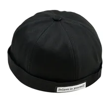 Запонка "Купол" череп Кепка с регулируемой застежкой буквы хип хоп шляпа без козырька Гангстерские шапочки пиллбокс Toque гриб сплошной цвет