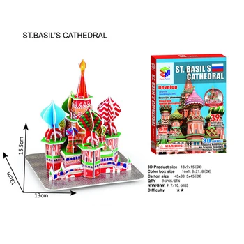 

3D DIY Puzzle Castle Model Cartoon House Assembling Paper Toy Kid Early Learning Construction Pattern Gift Children House Puzzle