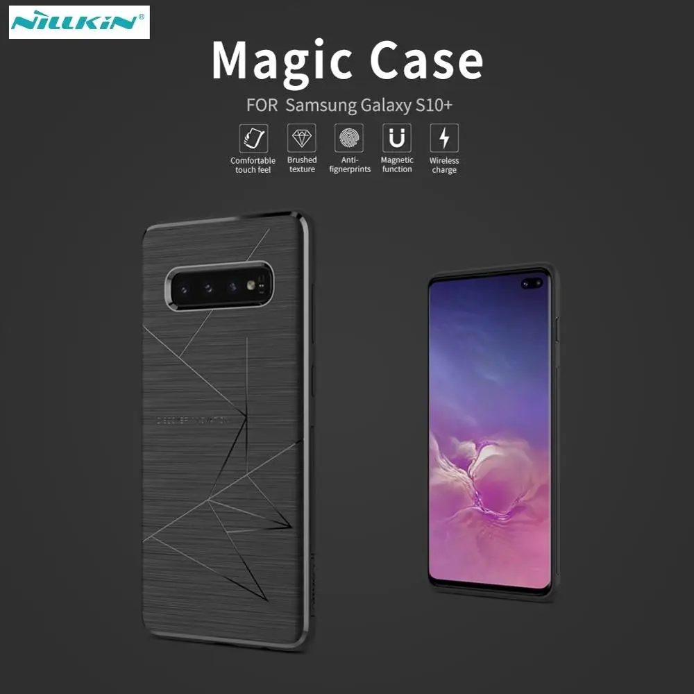 

Nillkin Magic Case For S10Plus Support Wireless Charging Soft TPU Magnet Back Cover Shell Case For Samsung Galaxy S10+ S10 Plus
