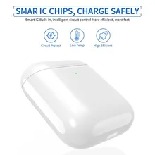 Для Airpods зарядное устройство чехол для быстрой беспроводной зарядки Коробка Чехол для Apple Airpods 1th 2th