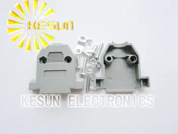 

FREE SHIPPING 20pcs/lot DB15 Grey Shell 15P 15Pin Serial D-Sub Connector Cover