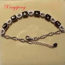 925 стерлингового серебра с естественный звездный свет Сапфировый Браслет для женщин с роскошными и щедрый свадебный подарок