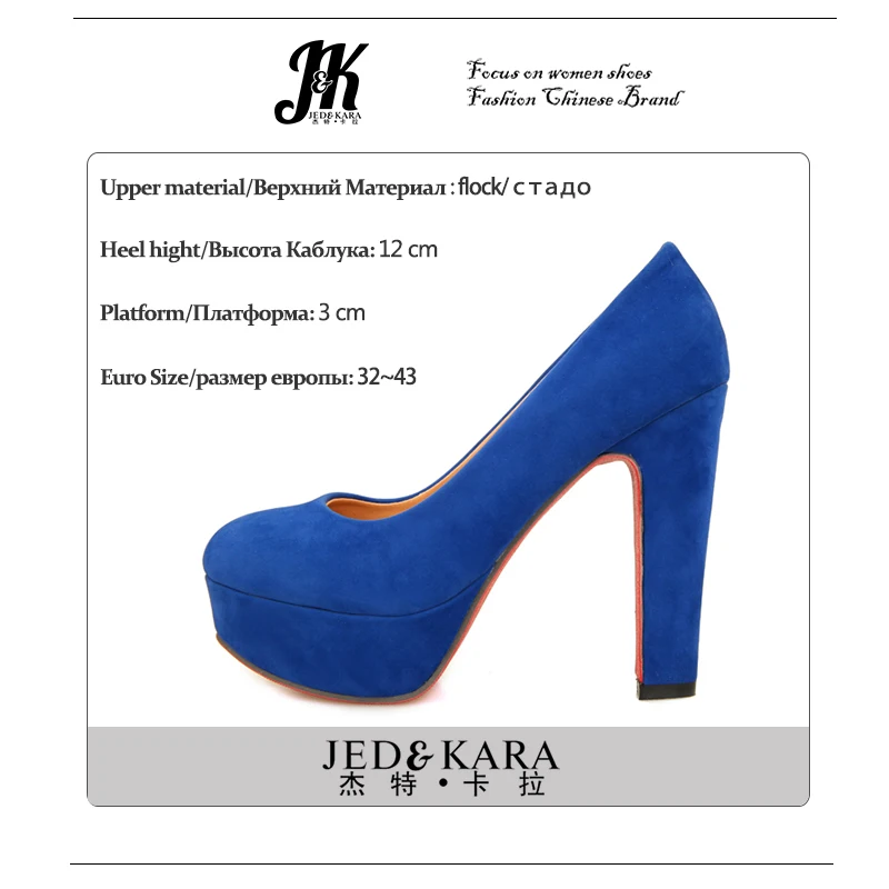 JK Big size 32-43 Thick High Heels Platform Pumps 2019 Bottom Wedding Shoes Woman Flock Fashion Shoes Concise Women Pumps Black