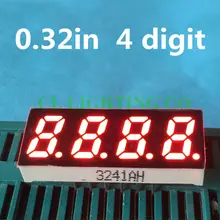 4 бит 7 сегментный красный светодиодный дисплей 0,32 дюйма цифровая трубка пластиковый металлический общий анод(Nixie трубка