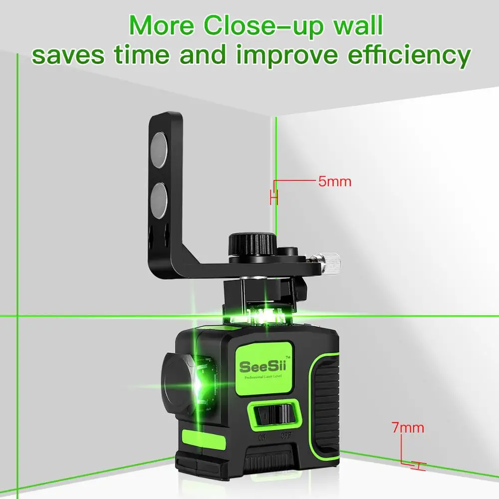 SeeSii 12 Lines 3D Green Laser Level Self-leveling Horizontal&Vertical 360 Degree 8 Lines 2D Cross Line kruislaser nivel verde
