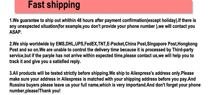 fast shipping