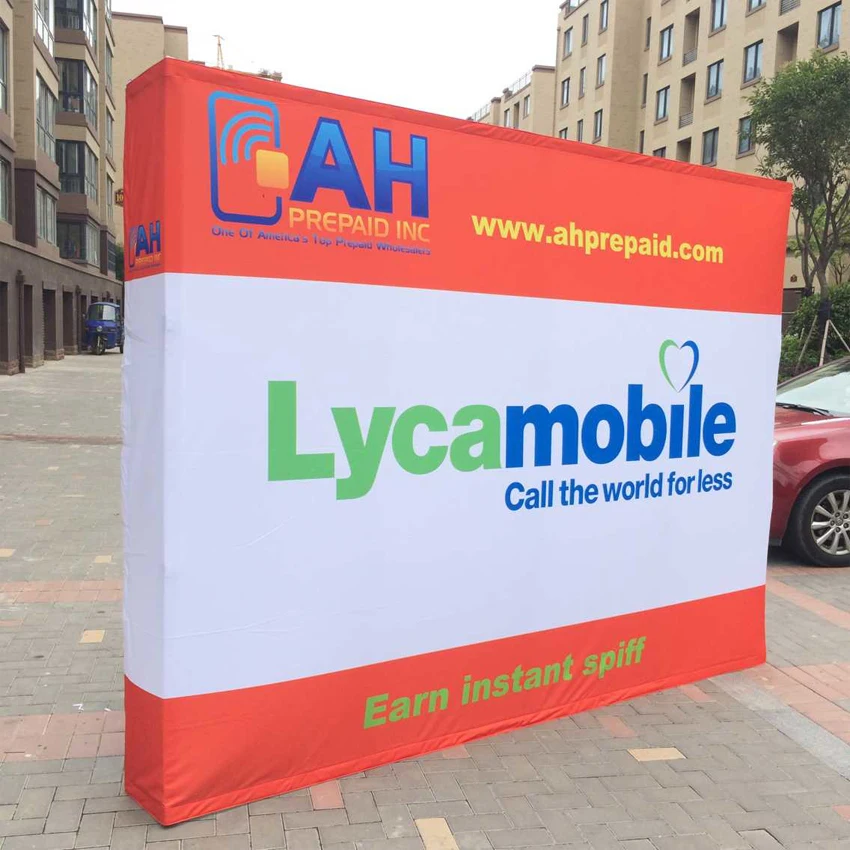 10ft Booth High Quality Fabric Pop Up Banner Display Stand With