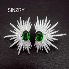 SINZRY, брендовые блестящие серьги-гвоздики с кубическим цирконием, светильник, элегантные Винтажные серьги на булавке, разные цвета, ювелирное изделие, подарок