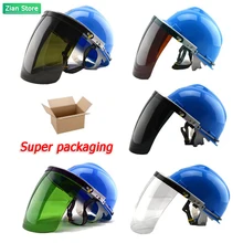 Рабочий шлем с защитной маской сварочная конструкция прозрачная маска Защита от брызг глаз от пыли электрическая сварка