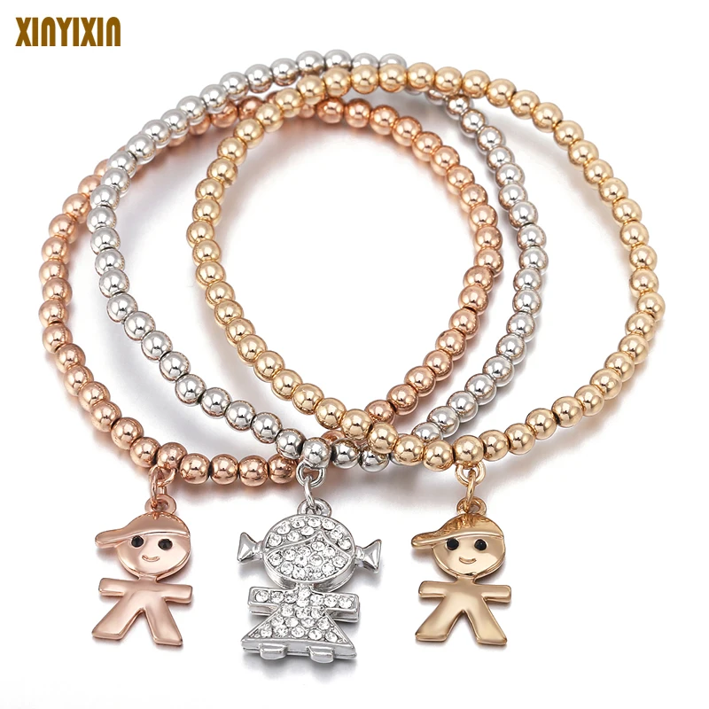XINYIXIN творческая личность диамон мальчики и девочки Парные браслеты Hollows Popcorn три цвета костюм браслет, украшение, подарок