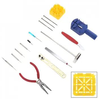 

New 16pcs/set Multifunction Precision Watch Opening Repair Combination Tools with Storage Canvas Bag for Home / Office Use