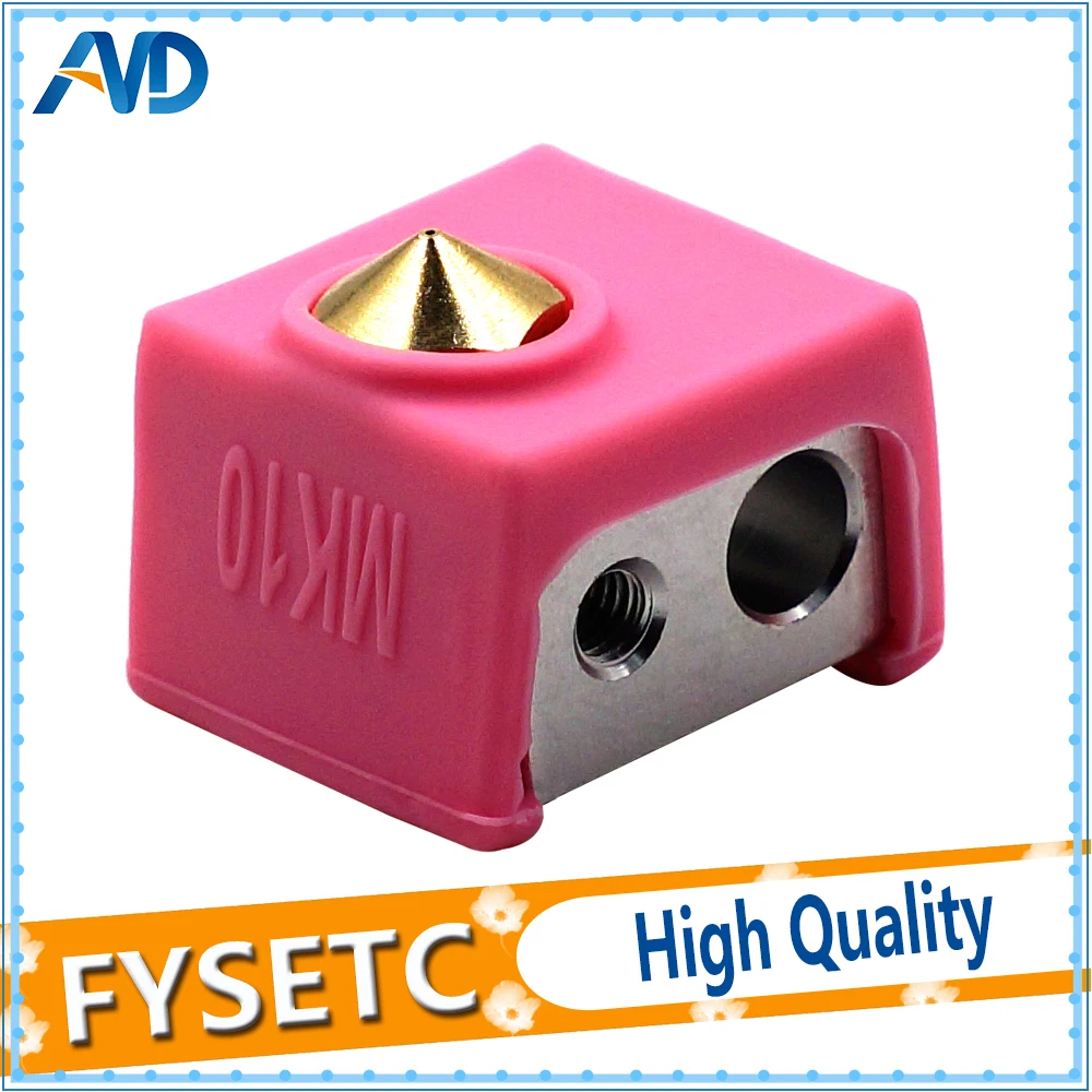 

1pc MK10 Pink Silicone Sock instead Ceramic Insulation For Wanhao i3 QIDI TECH SILICONE HEATER BLOCK COVER