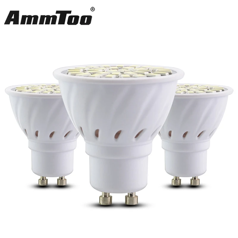 1 шт. GU10 Светодиодная лампа прожектор AC 220 В 240 GU 10 4 Вт 6 8 SMD 2835/5730 лампада для