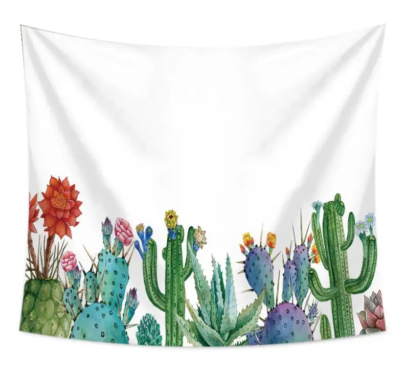 Cactus tapestry wall hanging home decor printing tablecloth bed sheet beach towel for party wedding decoration background - Цвет: 3