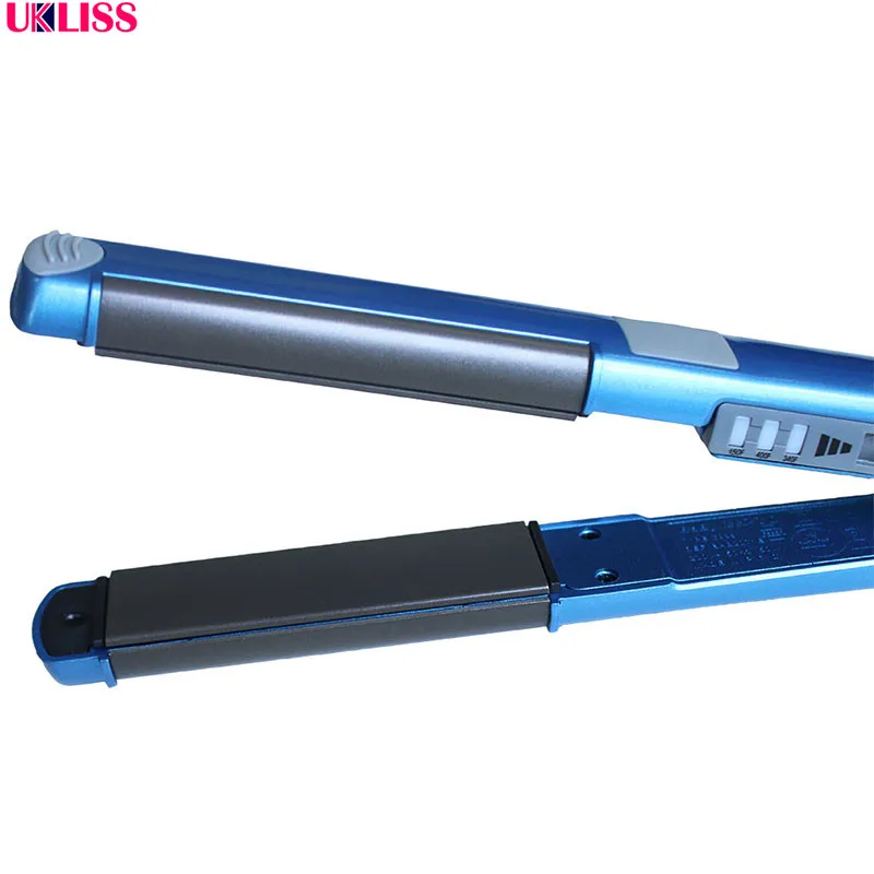 shipping Electronic beauty Styling Tool blue 11/4 nano titanium 450F temperature Nano Titanium fast hair straightener