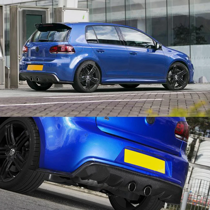 Углеродное волокно Автомобильный задний бампер диффузор для губ Volkswagen VW Golf 6 VI MK6