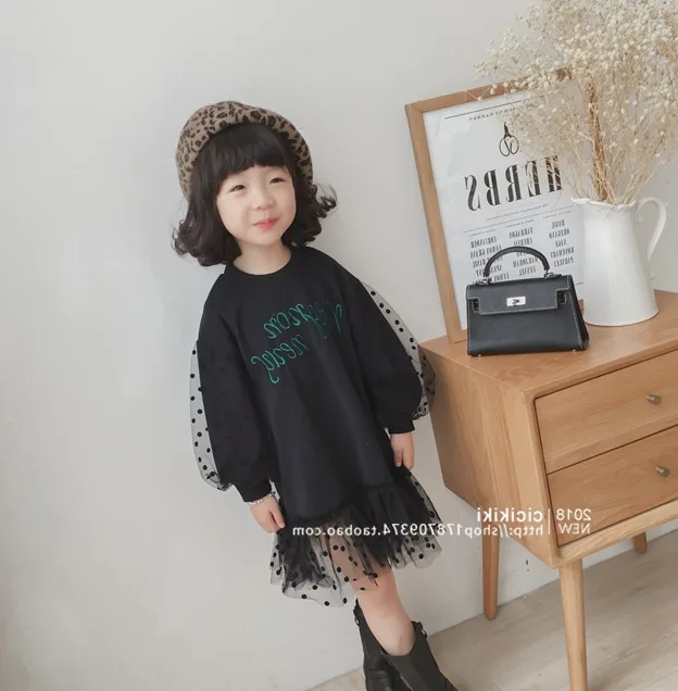 Mihkalev New 2020 spring kids dresses for girls long sleeve princess dress Toddler girl party clothing children tutu dress