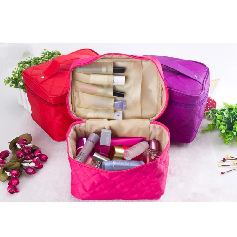 Cosmetic box 2023 female Quilted professional cosmetic bag women's large capacity storage handbag travel toiletry makeup bag ML1 3