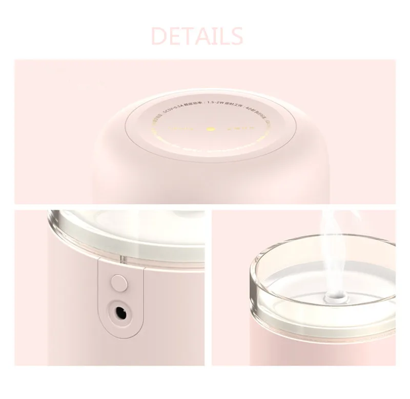 280ML Candle Air Humidifier Ultrasonic Essential Oil Diffusers Home Humidifier Aroma Oil Water Diffuser with Night Lamp Light 12