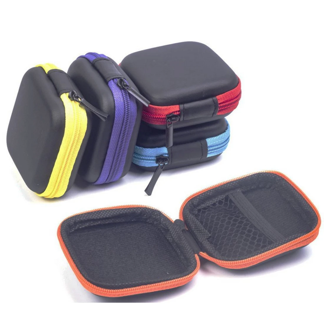 

EVA Square Earphone Storge Bag Mobile Phone Data Cable Charger Organizer Bag Small Items Storage Box Organizer Box