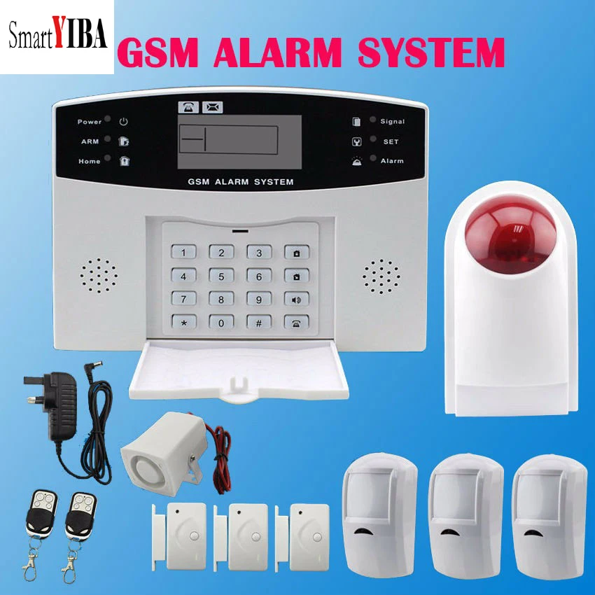 

SmartYIBA Wireless SMS GSM Alarm System APP Remote Control With Auto Dial Motion Detector Burglar Alarm System Two Way Intercom