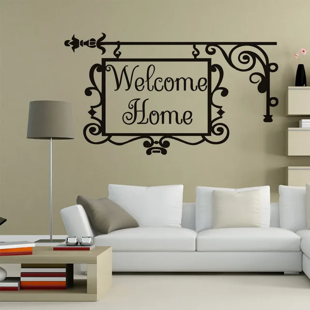 welcome home door decorative wall stickers self adhesive living room