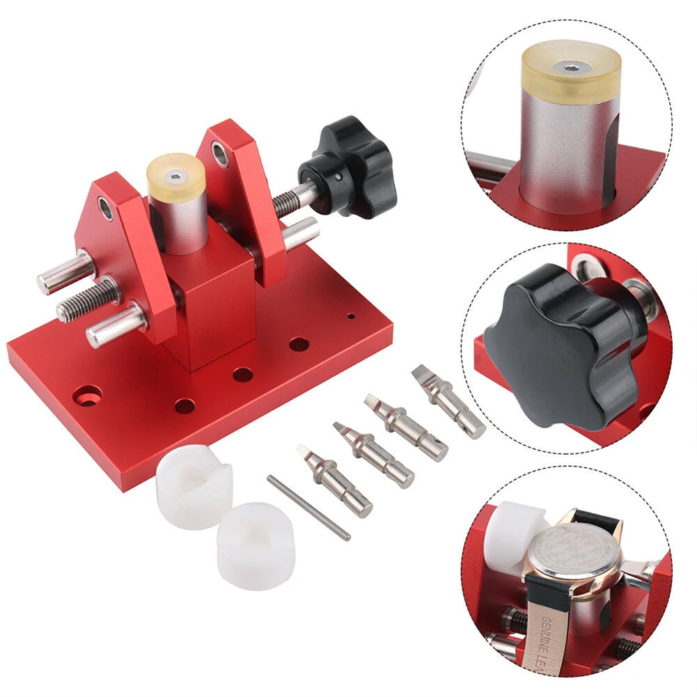 

Pre-drilled Adjustable Jaw Portable Watch Case Remover Workbench Snap-On Type With Accessories Watchmaker Home Use Back Open