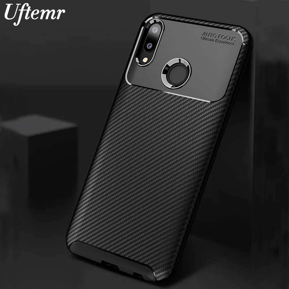 

Phone Case for Huawei P Smart 2019 Case Honor 8C 8X Max Cover carbon fiber Shockproof soft silicon Back Cases for Huawei Y9 2019