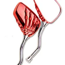 Универсальный Пара мотоцикл электромобиль 3D серебра Череп Зеркала заднего вида зеркала