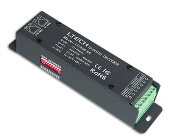 

2019 Led Conttroller LT-858-5A DMX Decoder 4CH CV RGBW Strip Use DC12-24V in 5A*4CH Max 20A RJ45Brightness Various Changing