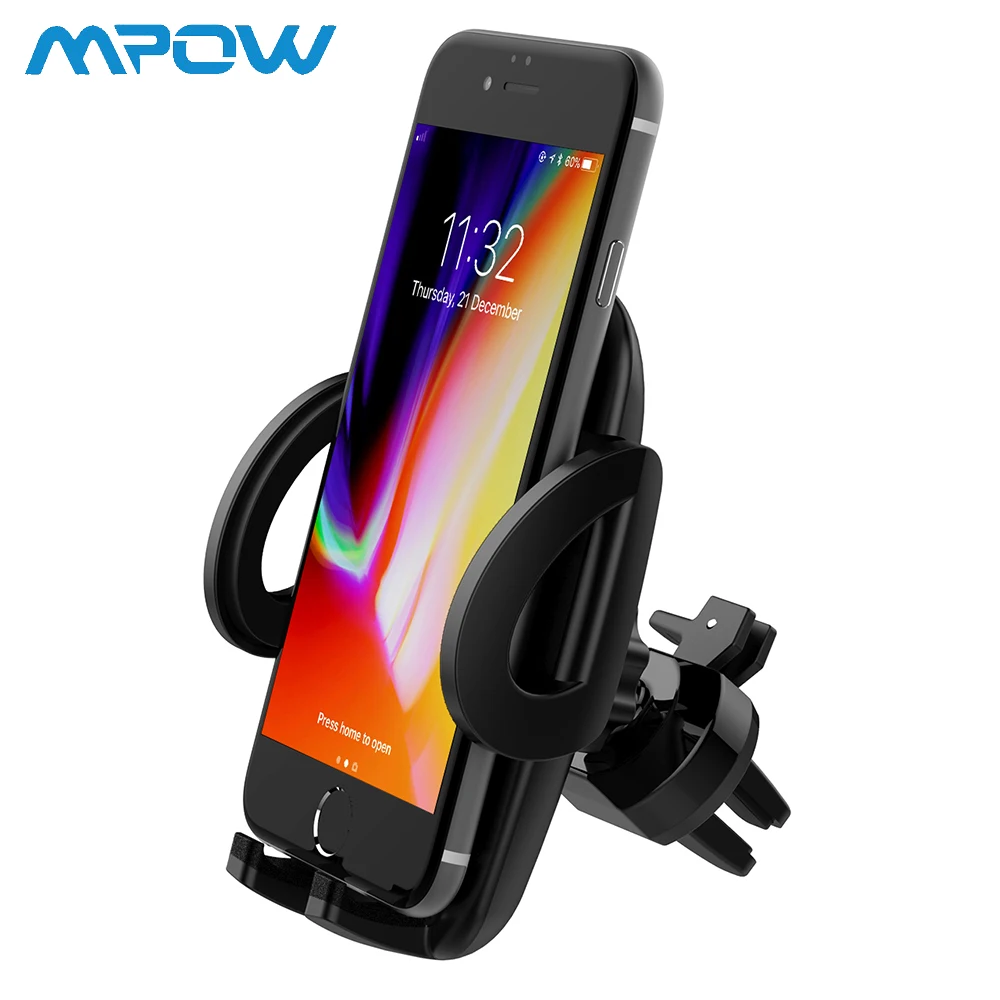 

Mpow Air Vent Car Mount Holder Universal Cell Phone Cradle with 3-level Adjustable Clamp For iPhone Xs Max Xr Huawei Mate 20