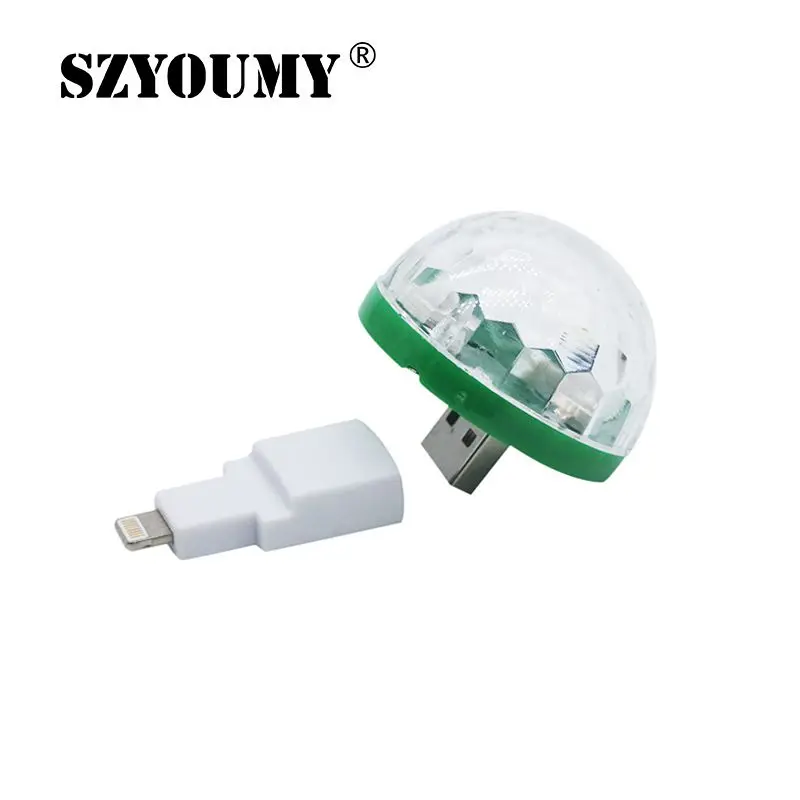 Szyoumy Mini-USB свет диско хрустальный шар Портативный для Рождество дома партия Красочные Сценическое освещение КТВ LED Аксессуары