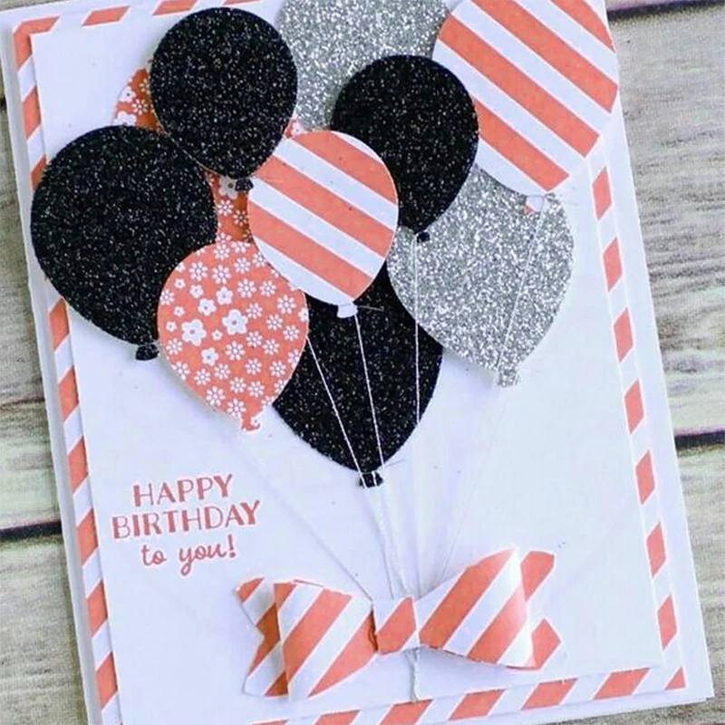 Craft Stamps 6PCS//lot Balloons Scrapbooking Metal Cutting Dies Die Cut Embossing